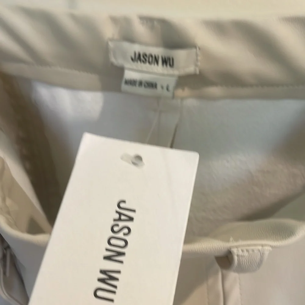 Jason Wu pleather pants large beige color. Brand new - Picture 3 of 7